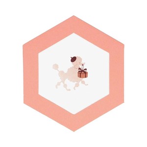 【グリーティングカード】ROKKAKU CARD メッセージカード DOG'S Party! プードル いぬ