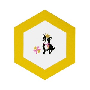 【グリーティングカード】ROKKAKU CARD メッセージカード DOG'S Party! フレンチブルドック いぬ