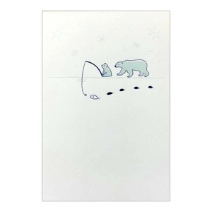 【ポストカード】ROKKAKU こよみシリーズ こよみ季節はがき 1枚入り 2月 白くま