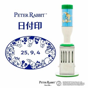 【ハンコ】ピーターラビット 日付印 小判型 集合