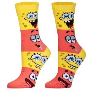 【ODD SOX（オッド ソックス）】クルー ソックス MEDIUM FEET SPONGEBOB & PATRICK SMILEY