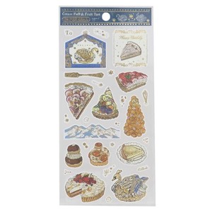【シール】いのうえ彩 ペーパーシール クリームパフ＆フルーツタルト