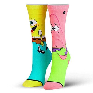 【ODD SOX（オッド ソックス）】クルー ソックス MEDIUM FEET SPONGEBOB & PATRICK OS-SOC-WM-OSWSBOBP