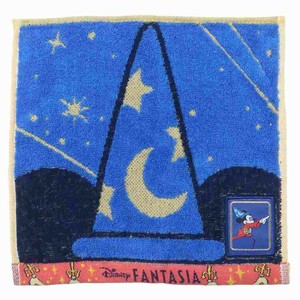 【ハンドタオル】ディズニーファンタジア 無撚糸パイルジャガードハンカチタオル 魔法の帽子