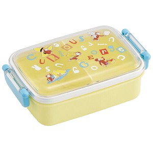 【公式】 ふわっとフタタイトランチボックス角型 【おさるのジョージ アルファベット】 スケーター