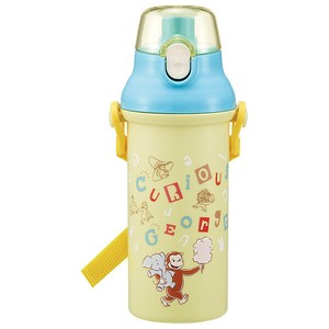 【公式】 食洗機対応 直飲みプラワンタッチボトル 【おさるのジョージ アルファベット】 水筒 スケーター