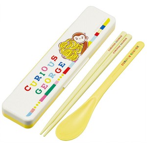 【公式】 音のならないコンビセット 箸18cm 【おさるのジョージ ブロック】 スケーター