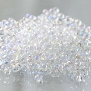 チェコビーズ ファルファーレ 40g クリスタルレインボー シードビーズ 2×4mm ビーズ 手芸