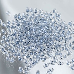 チェコビーズ ファルファーレ 40g グレーライン シードビーズ 2×4mm ビーズ 手芸