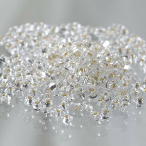 チェコビーズ ファルファーレ 40g シルバーライン シードビーズ 2×4mm ビーズ 手芸