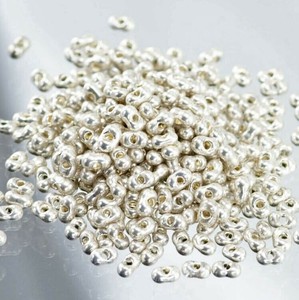 チェコビーズ ファルファーレ 40g パラジウム シードビーズ 2×4mm ビーズ 手芸