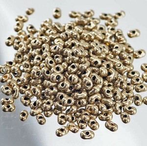 チェコビーズ ファルファーレ 40g ブロンズ シードビーズ 2×4mm ビーズ 手芸