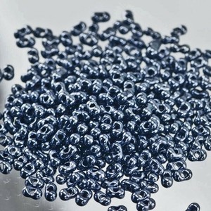 チェコビーズ ファルファーレ 40g ヘマタイト シードビーズ 2×4mm ビーズ 手芸