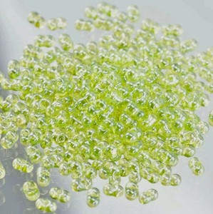チェコビーズ ファルファーレ 40g ペリドットスフィンクス シードビーズ 2×4mm ビーズ 手芸
