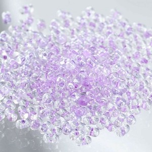 チェコビーズ ファルファーレ 40g ライトパープルライン シードビーズ 2×4mm ビーズ 手芸