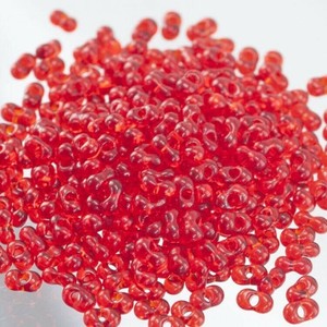 チェコビーズ ファルファーレ 40g レッド シードビーズ 2×4mm ビーズ 手芸
