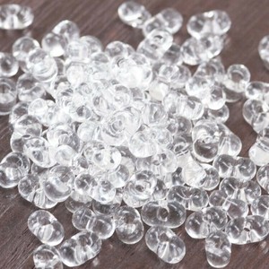 チェコビーズ ファルファーレ 40g クリスタル シードビーズ 3.2×6.5mm ビーズ 手芸