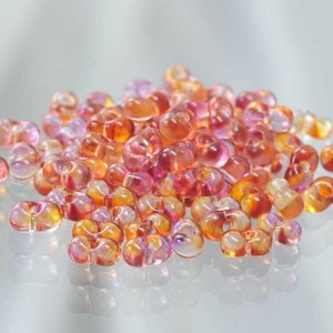 チェコビーズ ファルファーレ 40g チリレッド シードビーズ 3.2×6.5mm ビーズ 手芸