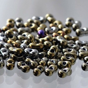 チェコビーズ ファルファーレ 40g ブラウンアイリス シードビーズ 3.2×6.5mm ビーズ 手芸