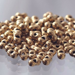 チェコビーズ ファルファーレ 40g ブロンズ シードビーズ 3.2×6.5mm ビーズ 手芸