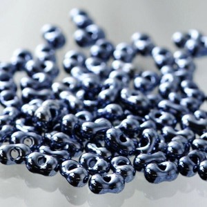 チェコビーズ ファルファーレ 40g ヘマタイト シードビーズ 3.2×6.5mm ビーズ 手芸