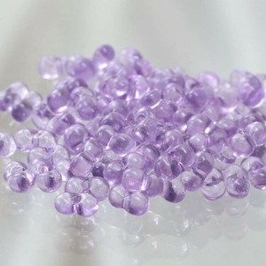 チェコビーズ ファルファーレ 40g ライトアメジスト シードビーズ 3.2×6.5mm ビーズ 手芸
