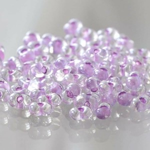 チェコビーズ ファルファーレ 40g ライトパープルライン シードビーズ 3.2×6.5mm ビーズ 手芸
