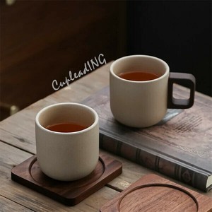 【定番商品】韓国ファッション 粗陶製カップ&ソーサー マット仕上げ カフェラテにもおすすめ