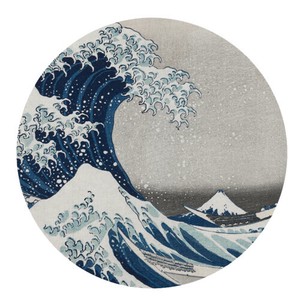 【SAKE（酒）GOODS】ラバー コースター 北斎 「神奈川沖浪裏」