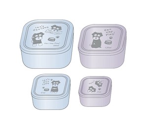 【9月下旬入荷予定】フードコンテナ4Pセット　シュナウザー