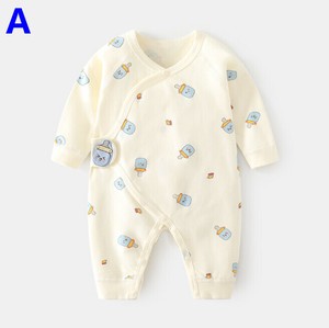 ボディスーツ 長袖 花柄 快適 乳幼児   MBQ3017