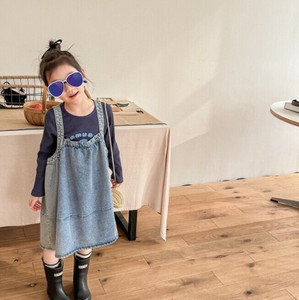 ワンピース サスペンダー デニム  ゆったり 快適 子供用 ファッション  MBQ3027