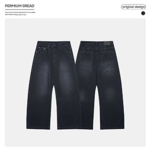 P22910 メンズ パンツ 2025秋新作 デニム ヴィンテージ ワイド 快適な着心地 カジュアル 立体裁断