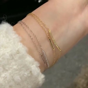 韓国　ブレスレット レディース　ブレスレット シルバー925　メッキ ブレスレット シルバー