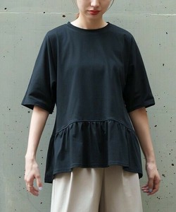 【2025春夏新作】ギャザーフリル半袖Tシャツ 持続冷感 吸水速乾 レディース