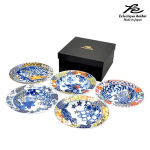 KaiKai●日本製 美濃焼 ギフト セット 和食器 食器 陶器●宴 5客深皿揃【2025年新作】 セラミック藍