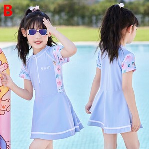 水着 ワンピース 半袖 快適 無地  子供用 ファッション   MBQ3043