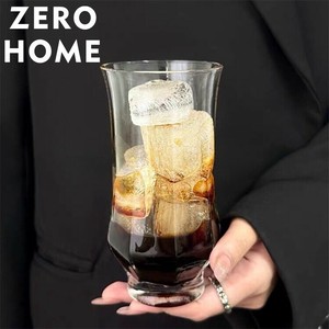 シンプル八角形ガラスグラス アイスアメリカーノ・ラテヨーロピアンデザイン ジュース冷飲用