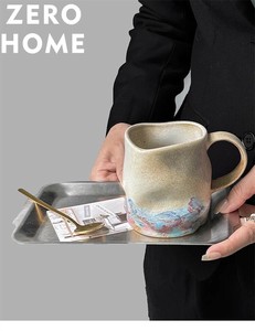 アンティーク陶器マグカップ 贈り物 誕生日 カフェ風デザイン