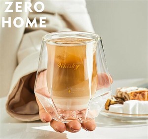【家庭用】二重ウォール カフェカップ アイスラテグラス 耐熱ガラス 冷凍OK コーヒーグッズ