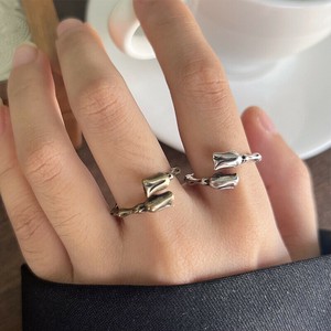 韓国　バラ　リング 指輪　 リング フリーサイズ　シルバー925メッキ S925 リング　シルバー925 リング
