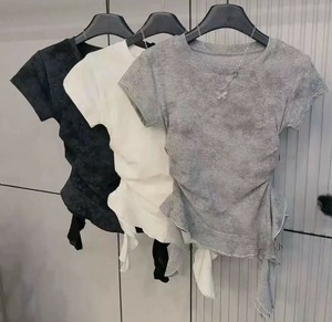 裾アシメフリルタイダイTシャツ