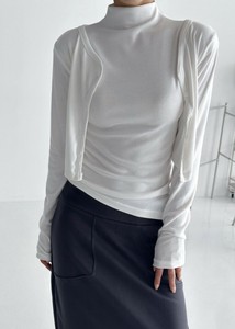 T 恤/上衣 针织衫 2025年 非对称 开衫 高领 秋冬新品