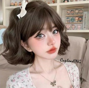 人気上昇 激安セール 羊毛カール ショートボブ ウィッグ 自然風 ワンタッチフルキャップ