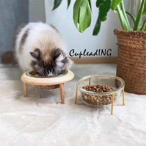 ＜人気商品＞激安セール 頸椎保護 斜口 猫茶碗 ペット碗 デザインセンス 猫碗 ペット 鉄架 水碗 犬碗