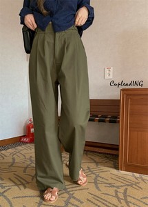 ◆◆大人気◆◆韓国ファッション ゆったりハイウエスト ストレート カジュアルパンツ ロング丈