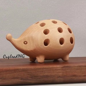＜SALE＞INSスタイル ペン立て ハリネズミの置物 プレゼント ハリネズミ挿入 家の置物 実木木彫り かわいい
