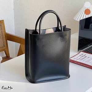 PUハンドバッグ シンプル カジュアル スナップボタン 上品 【2025AW】 ONK3043