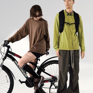 P22889 2025秋新作 長袖 スプライス  ペアルック メンズ 男 トップス 韓国風Tシャツ スポーツ インナー