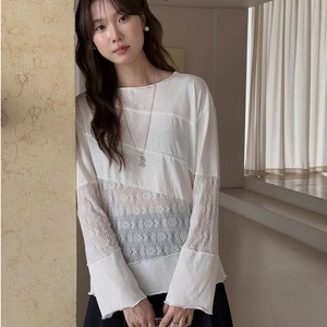 u28962トップス レディース  Tシャツ プルオーバー 長袖 ラウンドネック 韓国風 2025夏秋新作